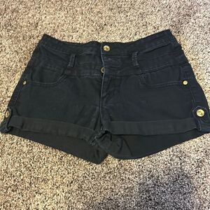 Black Jean Shorts